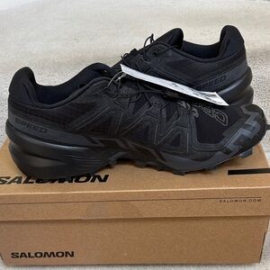 NWT/NIB Men’s Salomon Speed Cross 6 Black Trail Runners